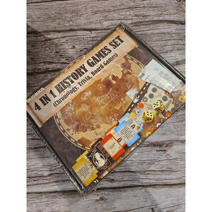 4 In 1 History Games Set ( Chronology, Trivia, Board Games) New-Sealed (250)
